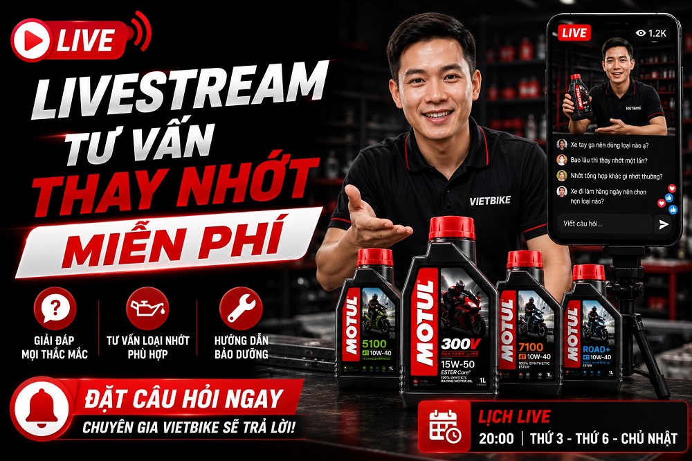 Livestream tư vấn thay nhớt miễn phí cho người xem