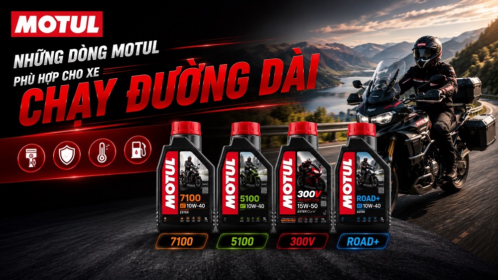 Những dòng Motul phù hợp cho xe chạy đường dài